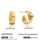 Geometric Earrings Classic Studs Stainless Steel Jewelry for Women Non-Fading Ear Accessories
