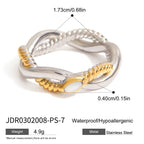 2H Original Design Snake Ring Non-Fading Jewelry for Women Stainless Steel Accessories ring