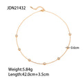 Gold-Plated Starfish Stainless Steel Necklace — finish and profile — jewelry finish and design detail