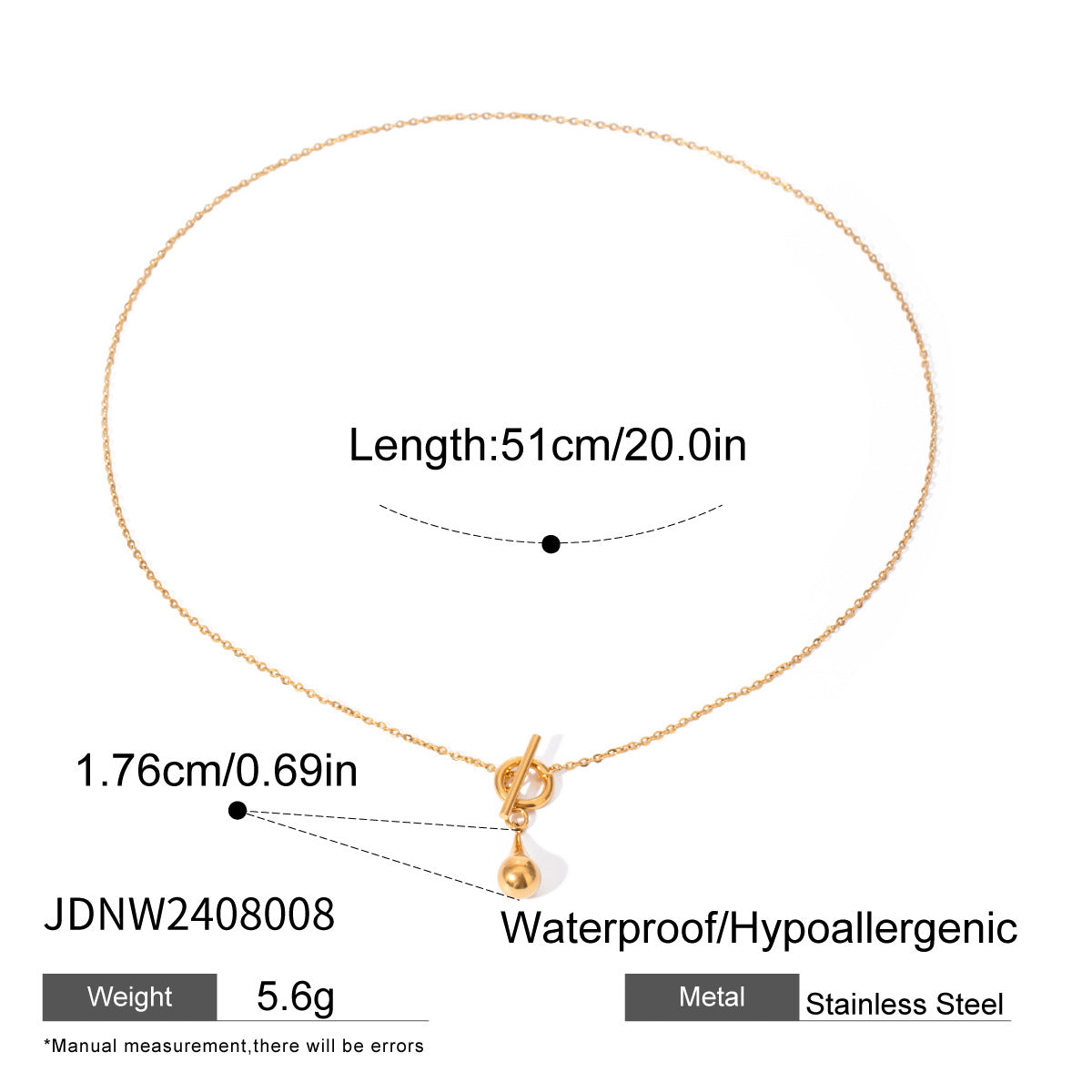 2H Stainless Steel Earrings Non-Fading Ring Jewelry earrring