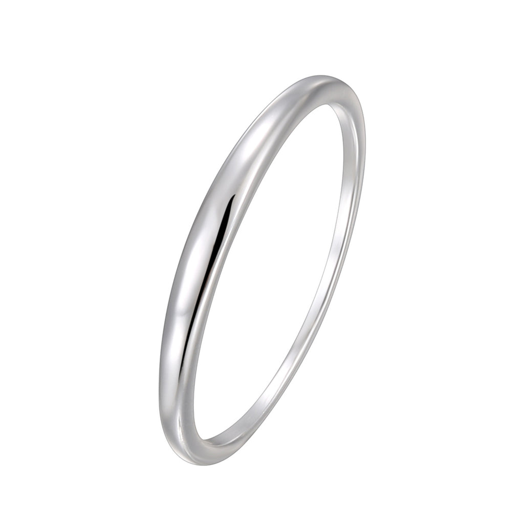 SR0045 S925Silver Plain Band Tail Ring Design Fashionable Simple Closed End Best Friend Couple Style