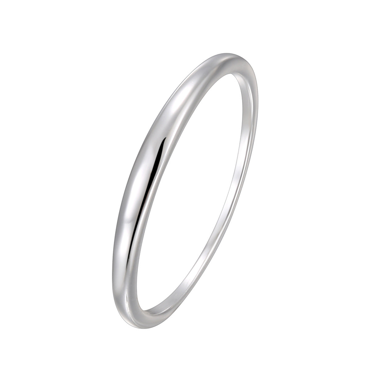 SR0045 S925Silver Plain Band Tail Ring Design Fashionable Simple Closed End Best Friend Couple Style