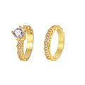 Gold-Plated Brass Pavé White CZ Ring — Modern Classic for private-label fashion jewelry buyers