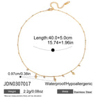 Zircon Necklace Women's Collarbone Chain Non-Fading Stainless Steel Jewelry