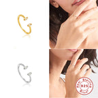 S925Sterling Silver Cubic Zirconia Women's Open Ring Geometric Square Inlaid Diamond Ring Hot Sale In Stock