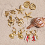 Gold-plated Earrings Beach Vacation Earrings Stainless Steel Jewelry