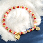 B0334 Love Zircon Romantic Beaded Chalcedony Bracelet
