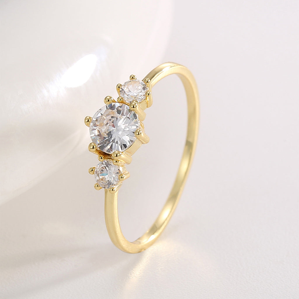 R0692 Design Zirconia Inlaid Ring for Women Fashion Tail Ring