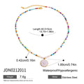 Gold-Plated Stainless Steel Necklace with Beaded Detail — alternate product view — jewelry finish and design detail