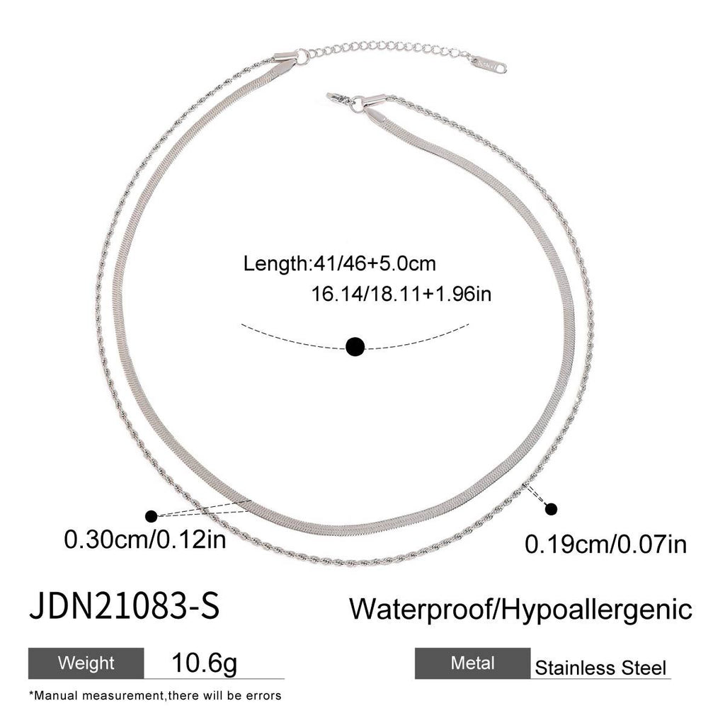 Stainless Steel Chain Necklace Simple Collarbone Chain Jewelry Non-Fading Accessories