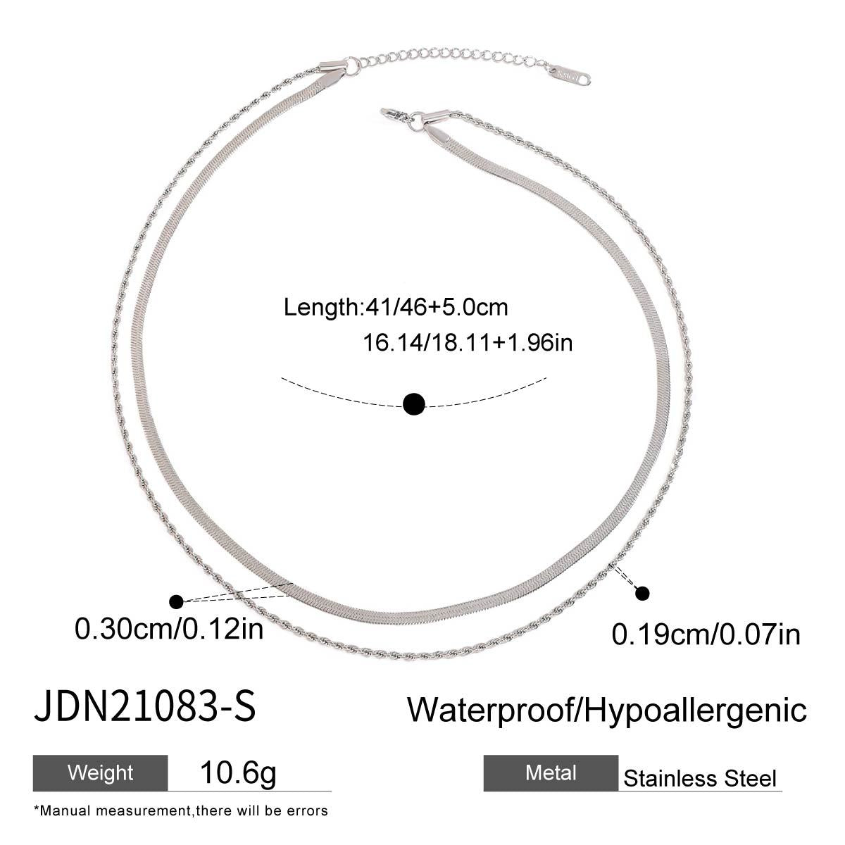 Stainless Steel Chain Necklace Simple Collarbone Chain Jewelry Non-Fading Accessories