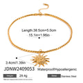 Stainless Steel Necklace in Gold-Plated — Contemporary Edit — close-up detail — jewelry finish and design detail