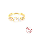 S925Sterling Silver Creative Irregular Single Row Diamond Ring Korean Style Hot-Selling Index Finger Ring