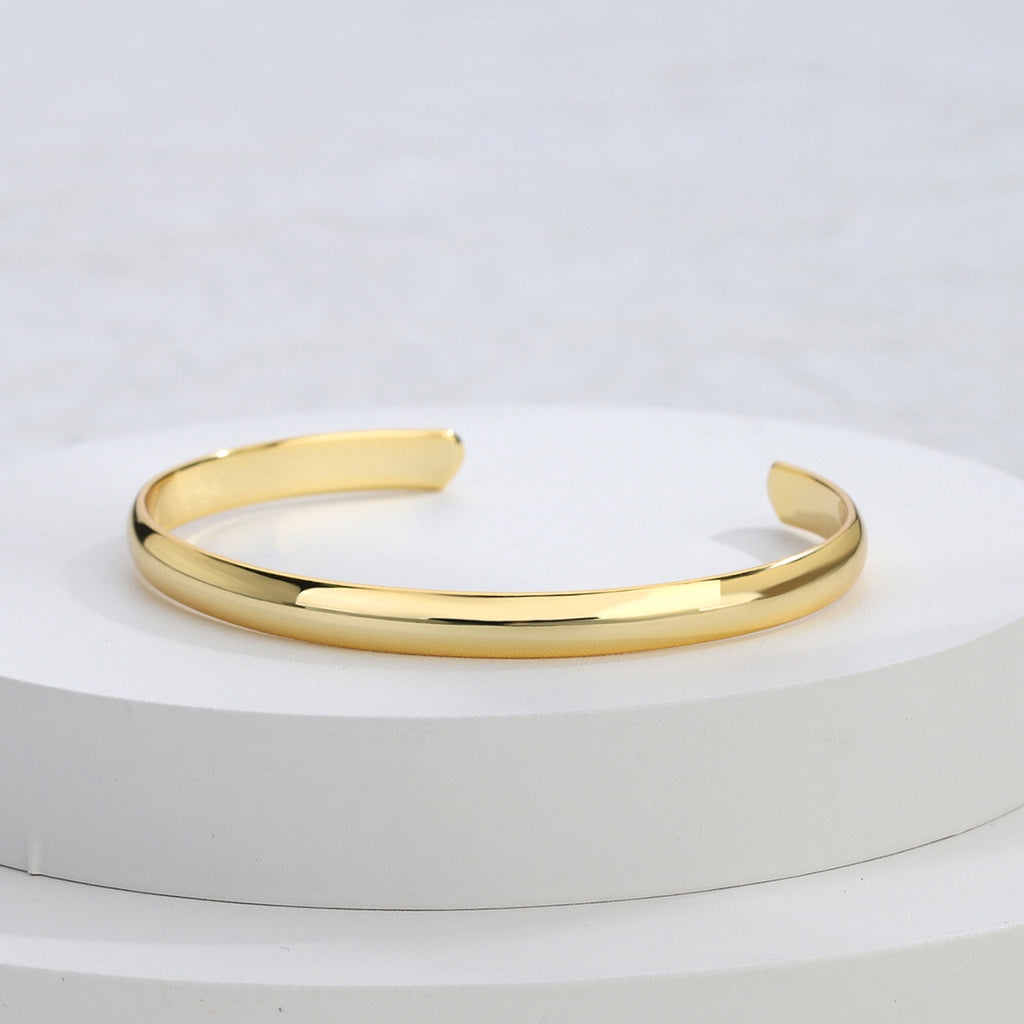 B0068 Ornament Basic Glossy Bracelet C Curved Open Bracelet  Jewelry