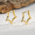 Gold-Plated Brass Star Ear Cuff Earrings with Celestial Detail featuring celestial detailing — jewelry finish and design detail