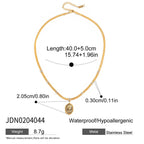 Angel Necklace Collarbone Chain18k Gold Stainless Steel Jewelry