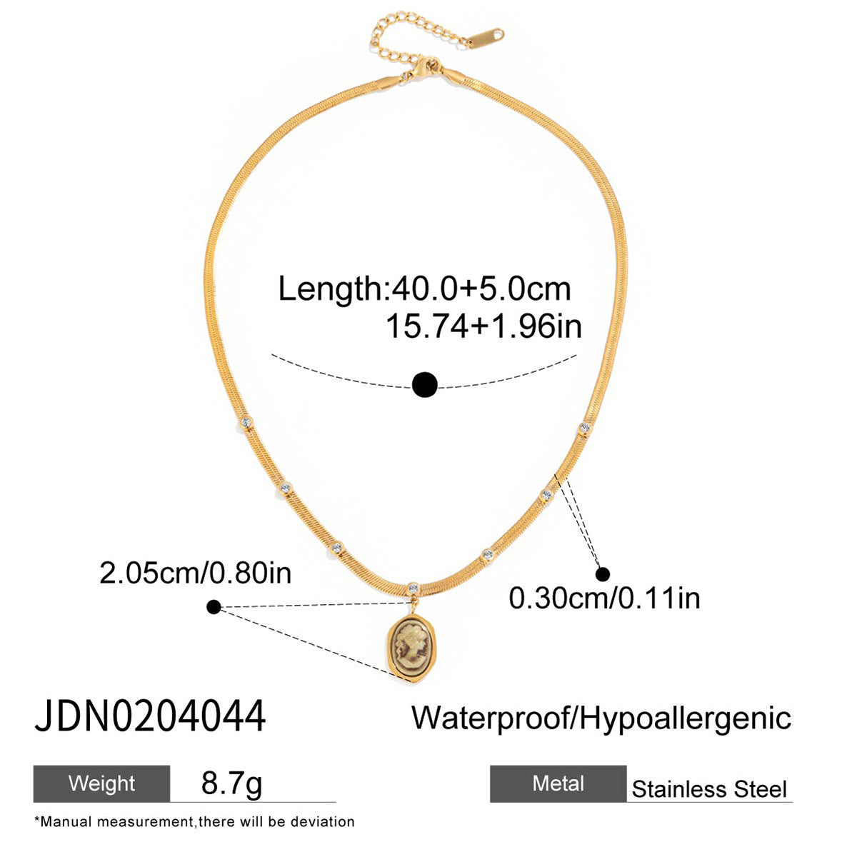 Angel Necklace Collarbone Chain18k Gold Stainless Steel Jewelry