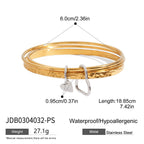 Stainless Steel Zircon Bracelet for Women, Non-Fading Jewelry Bangle Accessories