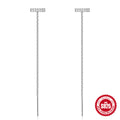Heart Crystal Tassel 925 Sterling Silver Threader Earrings — fastening detail — alternate angle 2 — jewelry finish and design detail