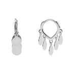 E0383 Sparkling Round Disc Earrings for Women Simple Earrings Personality Versatile Ear Jewelry