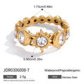Gold-Plated Stainless Steel Vintage Ring — close-up detail — jewelry finish and design detail