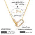 Cubic Zirconia Gold-Plated Stainless Steel Necklace — jewelry construction