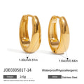 Geometric Gold-Tone Stainless Steel Stud Earrings — Polished Detail styled for independent jewelry boutiques