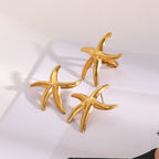 2H Stainless Steel Starfish Earrings Ocean Ring Jewelry earrings