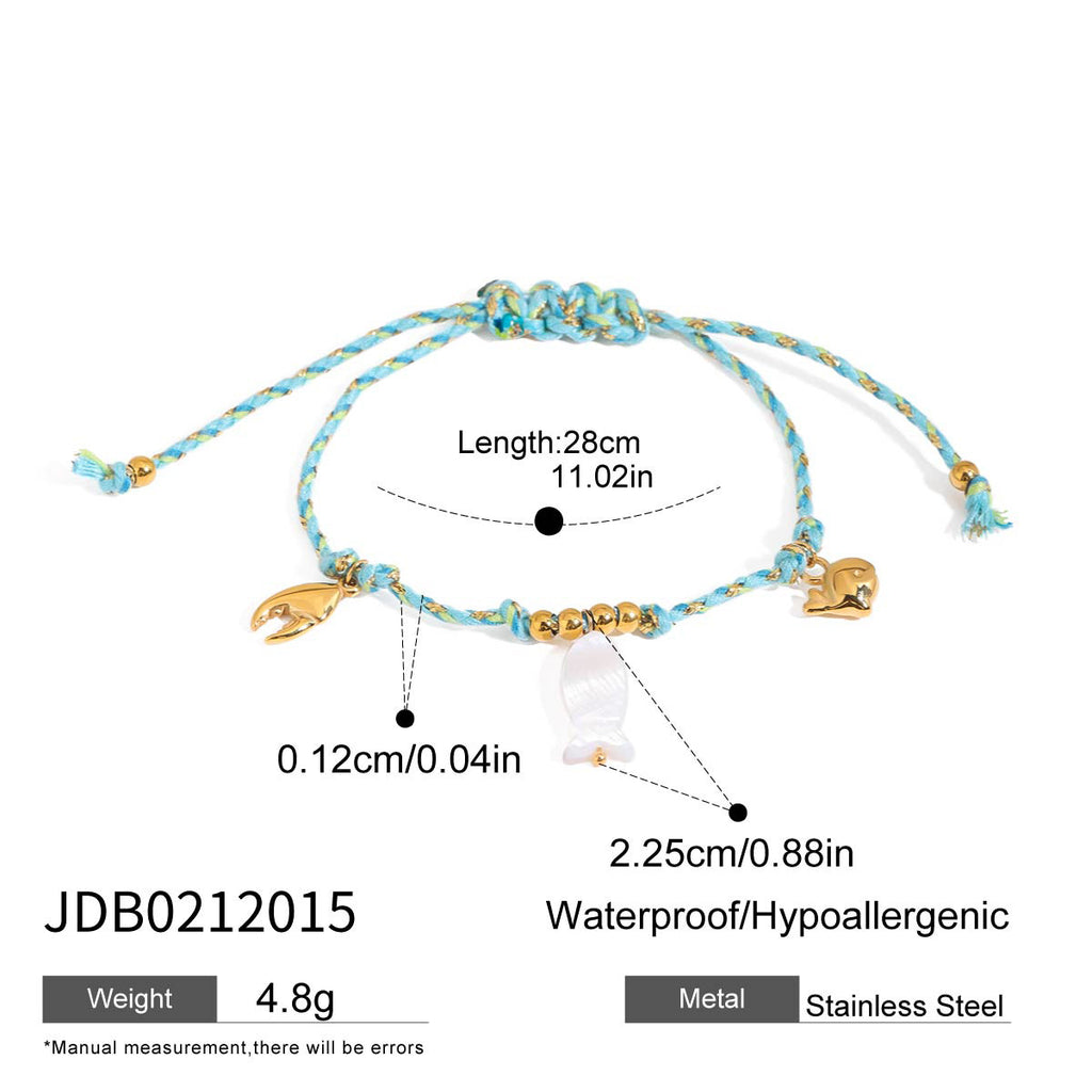 Ocean Weaving Diy Bracelet Bracelet Stainless Steel Jewelry Accessories Pendant