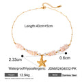 Seashell Pearl Stainless Steel Gold-Plated Necklace — finish and profile — jewelry finish and design detail