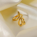 Same style ring18K Stainless Steel Women's Ring Fashion Snake-Shaped Open Ring Fashion Jewelry