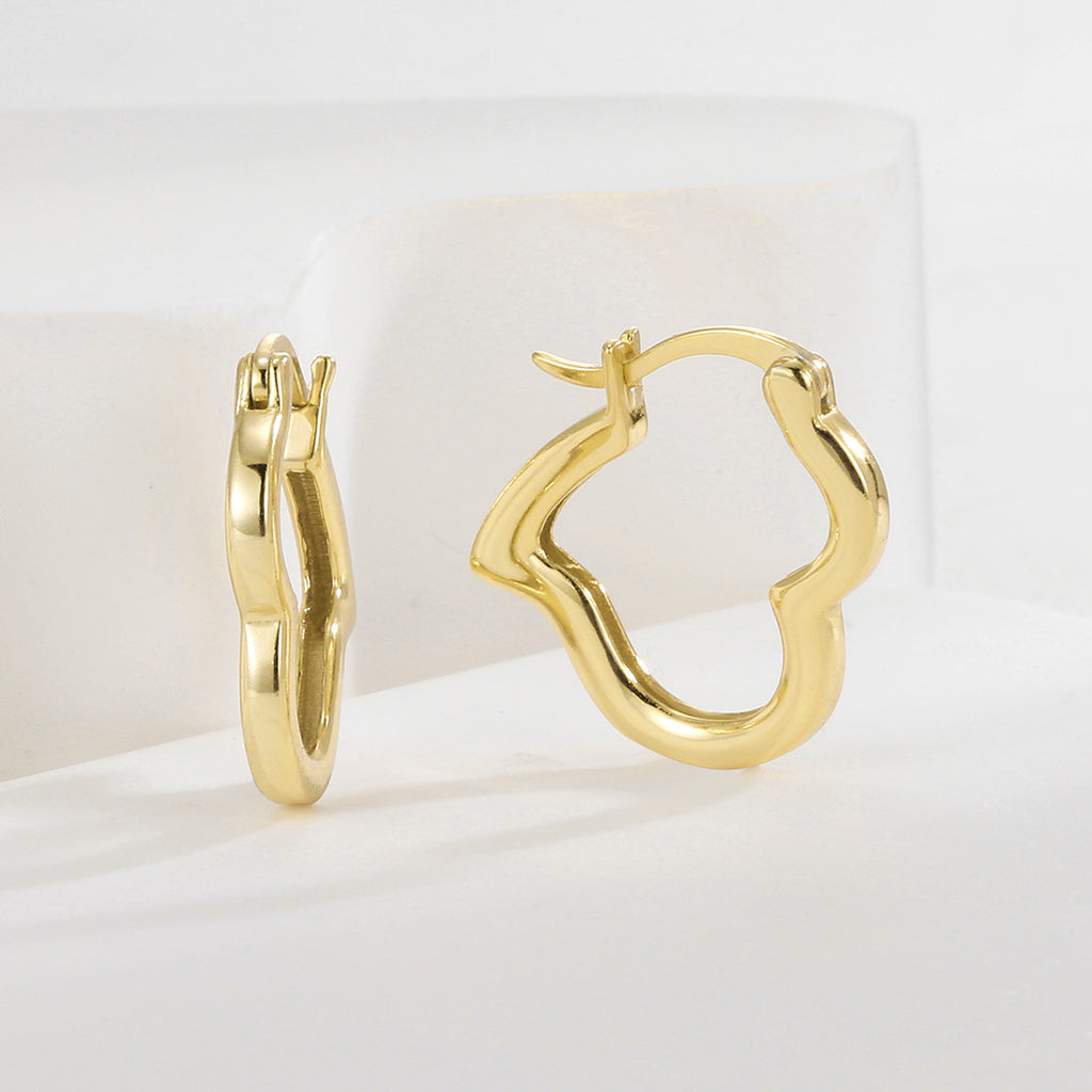 SE0269 S925Silver Japanese Korean Fashion Heart Earrings Trendy Simple Ear Clips