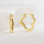 SE0269 S925Silver Japanese Korean Fashion Heart Earrings Trendy Simple Ear Clips