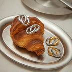 2H Circle Stud Earrings Stainless Steel Earrings Women's Non-Fading Jewelry