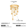Tassel Stainless Steel Gold-Plated Ring — alternate product view — jewelry finish and design detail