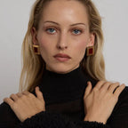 Geometric Stud Earrings Stainless Steel Earrings Women's Ear Jewelry Earrings