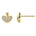 Gold-Plated Brass Pavé White CZ Earrings for private-label fashion jewelry buyers
