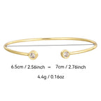 CYB0221 Super Sparkling Zircon Open Bracelet for Women with Exquisite Design and Smooth Surface