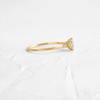 S925Sterling Silver Classic Six-Prong Diamond Ring Women's Fashion Style Engagement Zircon Ring