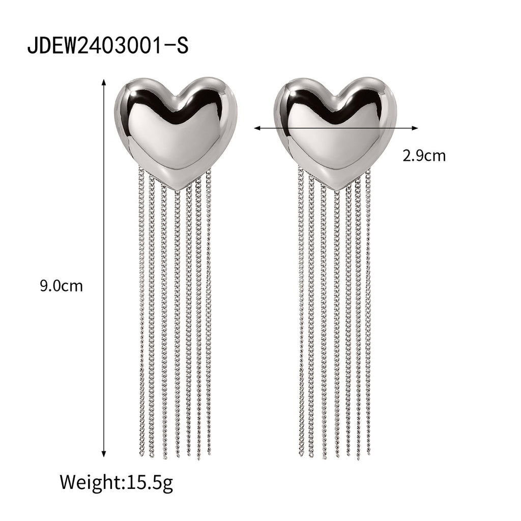 Zircon Earrings Vintage Stainless Steel Jewelry for Women Non-Fading
