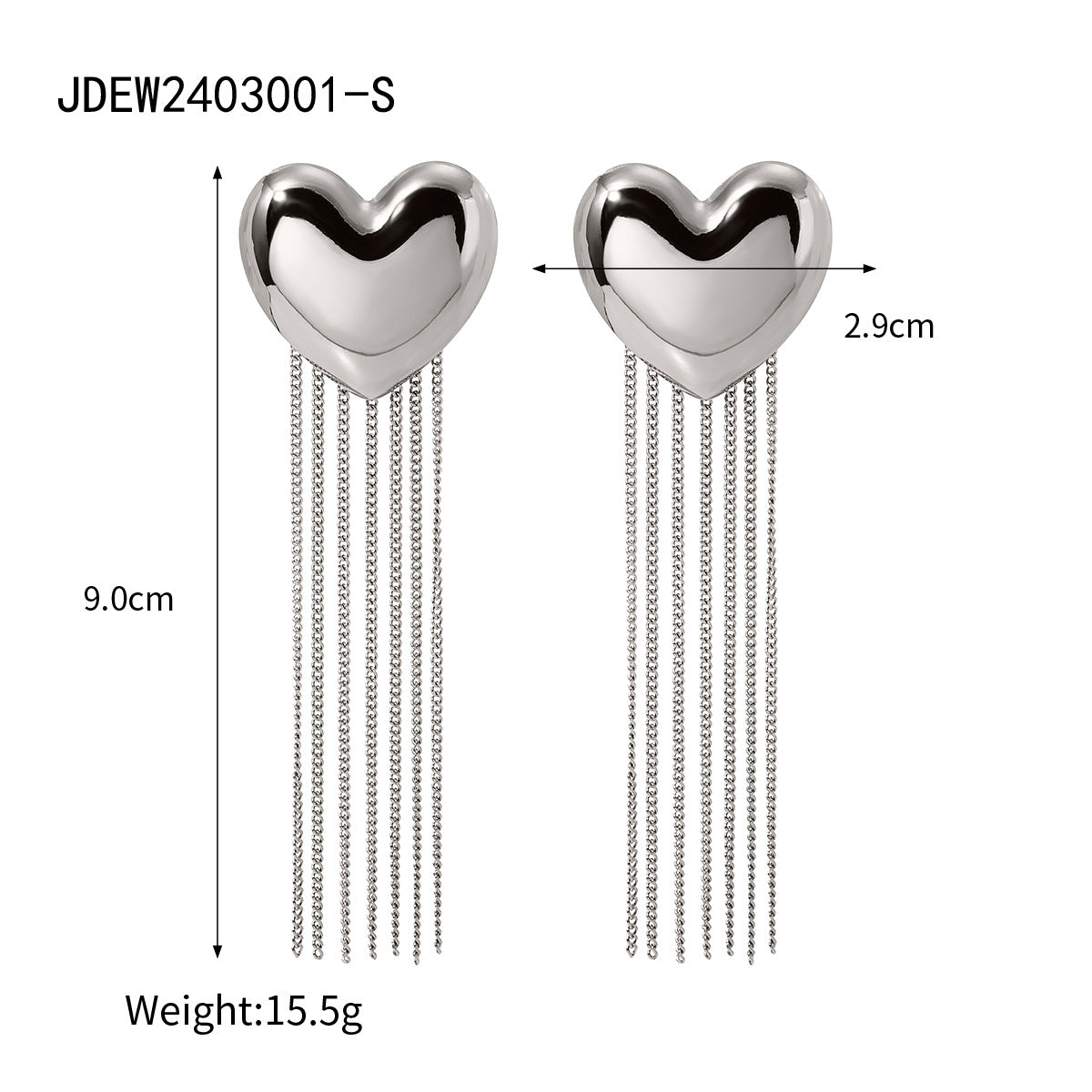 Zircon Earrings Vintage Stainless Steel Jewelry for Women Non-Fading