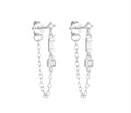 Pearl Moon Star 925 Sterling Silver Earrings — fastening detail — alternate angle 2 — jewelry finish and design detail