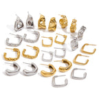 Stainless Steel c Shaped Earrings Non-Fading Ear Jewelry Accessories for Women