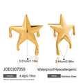 Cherry Gold-Plated Stainless Steel Stud Earrings — close-up detail — jewelry finish and design detail