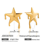 Stainless Steel Liquid Cherry Earrings Stud Earrings Jewelry for Women Non-Fading