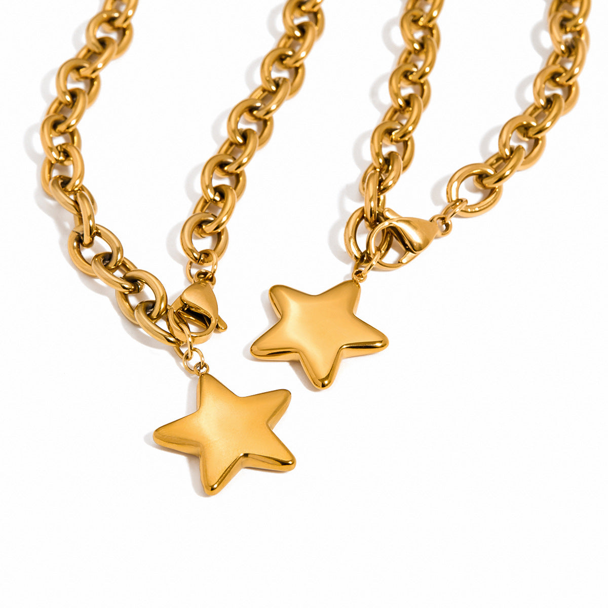 Five-pointed Star Stainless Steel Necklace Jewelry Women's Bracelet Accessories