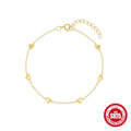 925 Sterling Silver Minimalist Heart Layered Bracelet — collection product image 06
