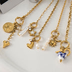 Freshwater Pearl Necklace Jewelry Non-Fading Jewelry Stainless Steel