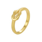 R0563 Simple and Unique Design Knot Ring for Women, Copper Plated with Real Gold, Fashionable Ring