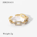 Stainless Steel Bracelet in Gold-Plated — Thoughtful Design — collection view — jewelry finish and design detail